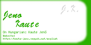 jeno kaute business card